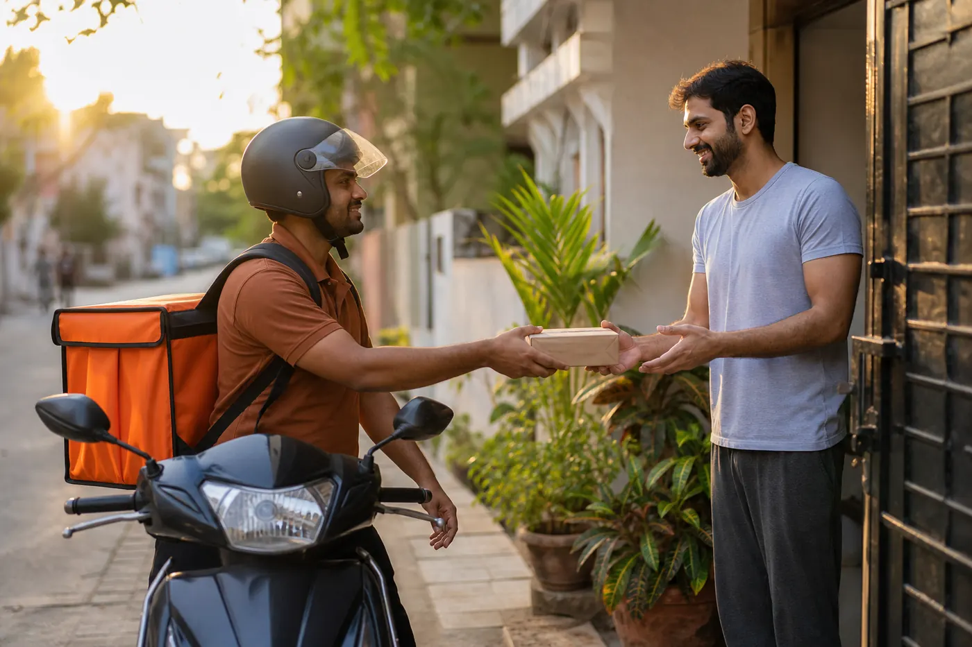 Last-mile delivery to a customer at their doorstep